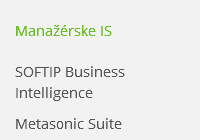 Manažérske IS SOFTIP Business Intelligence Metasonic Suite