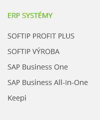 ERP SYSTÉMY SOFTIP PROFIT PLUS SOFTIP VÝROBA SAP Business One SAP Business All-In-One Keepi